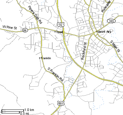 map of mayberry north carolina