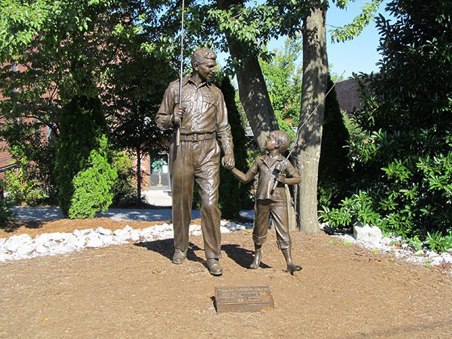 surry arts council featuring the andy and opie statue, photo credit: visit mayberry nc